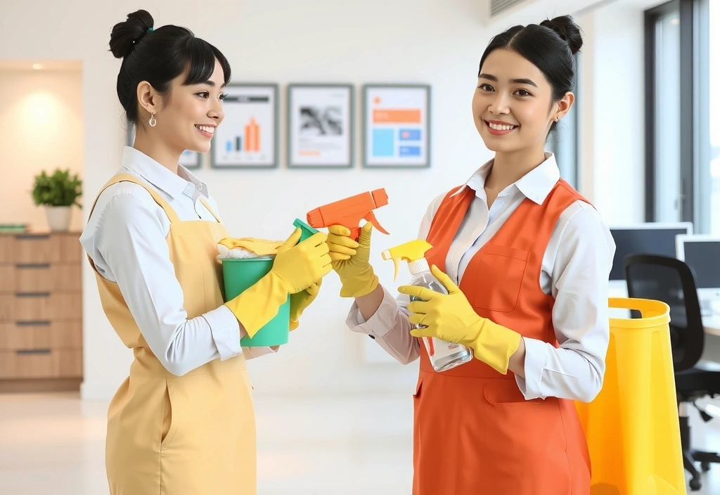 Echipă de curățenie profesională