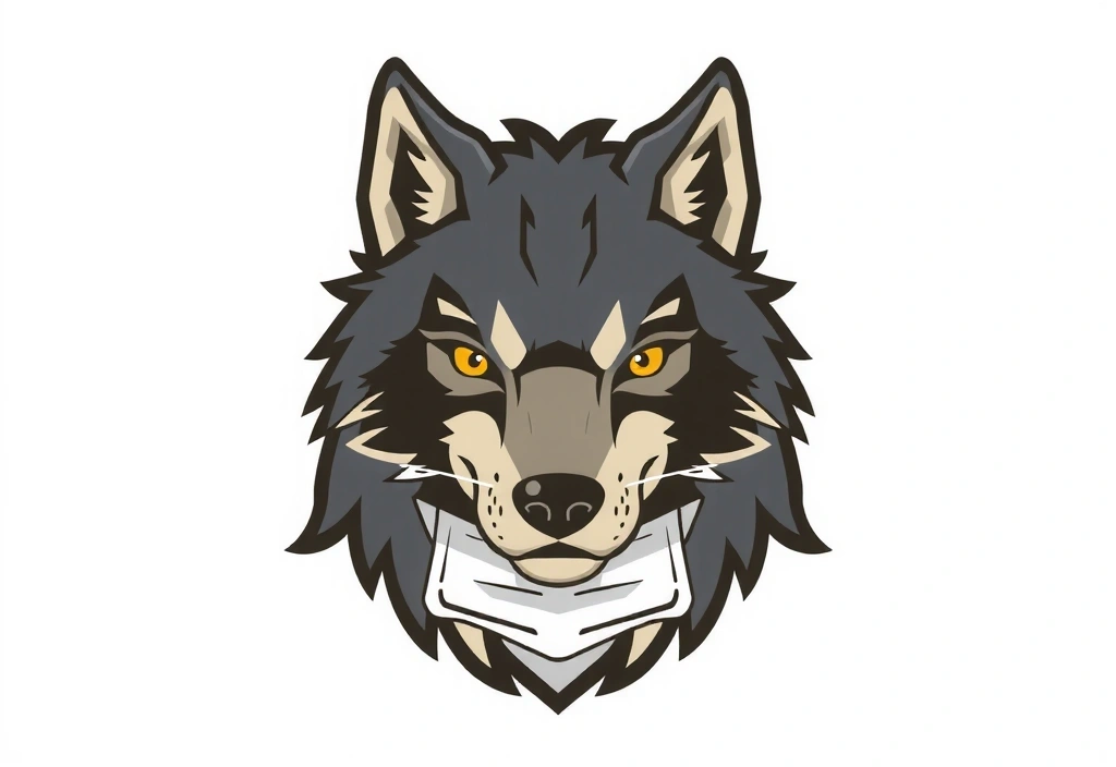 Imagine cu un lup stilizat, simbolizând curățenia și precizia